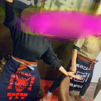 長野県K様帆前掛け着用写真